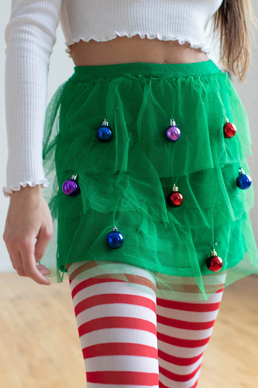 Light Up Christmas Tree Skater Skirt
