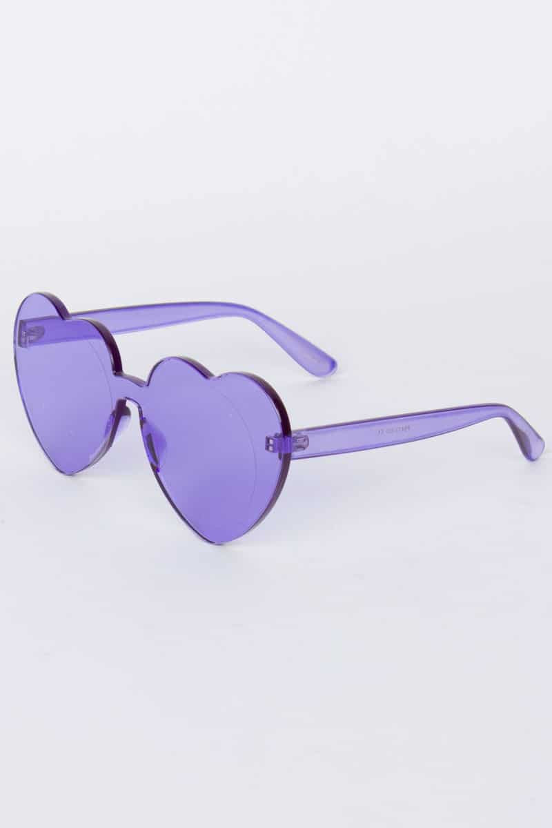 Clear Colored Hearts Sunglasses 1