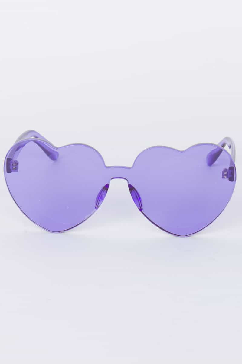 Clear Colored Hearts Sunglasses 1