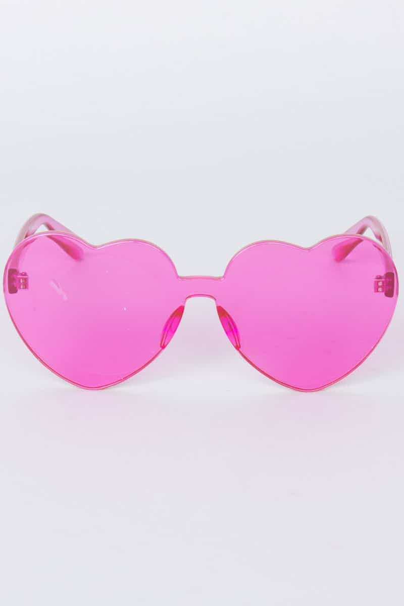 Clear Colored Hearts Sunglasses 1