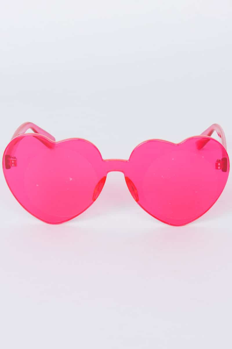 Clear Colored Hearts Sunglasses 1