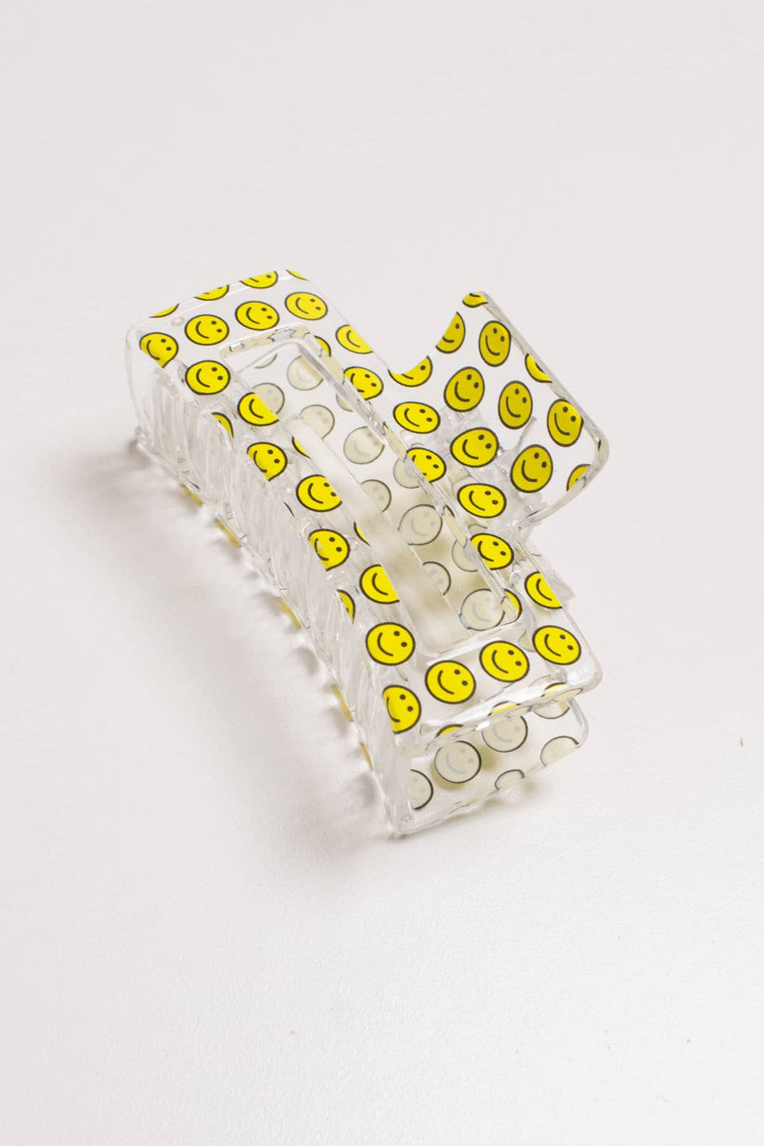 Clear Smiley Face Claw Clip