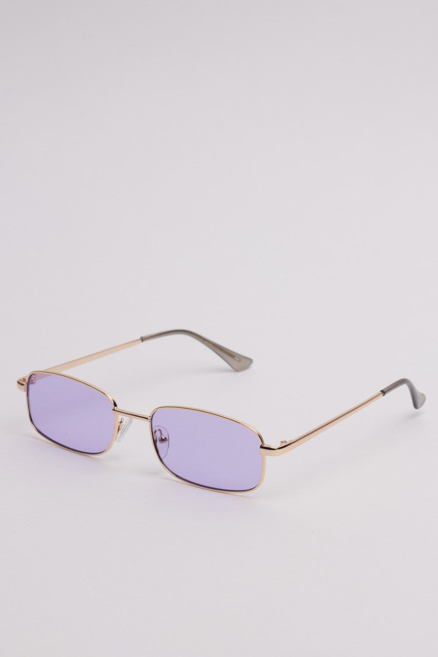 Colored Lens Rectangle Sunglasses