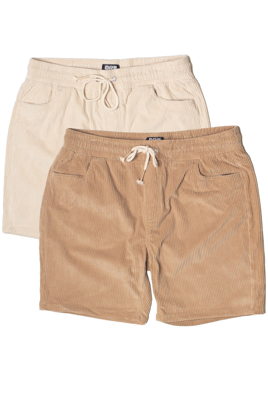 Drawstring Corduroy Shorts