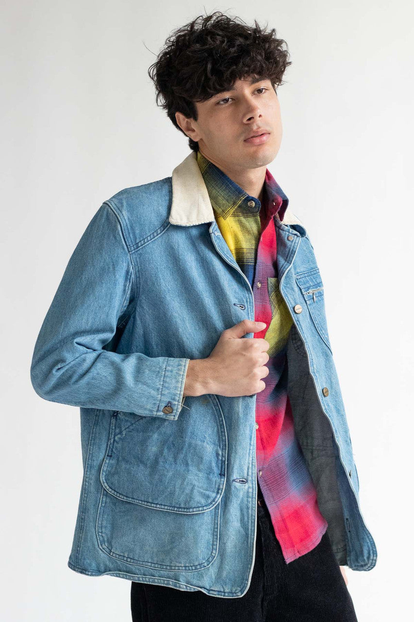 Vintage L.L. Bean Corduroy Collar Denim Jacket