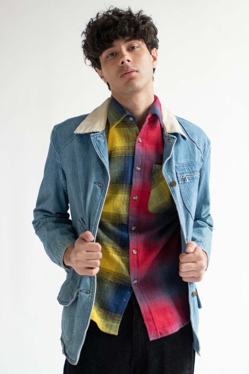 Vintage L.L. Bean Corduroy Collar Denim Jacket