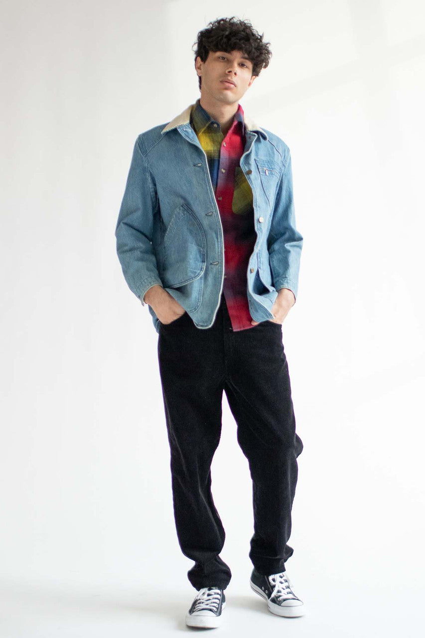 Vintage L.L. Bean Corduroy Collar Denim Jacket