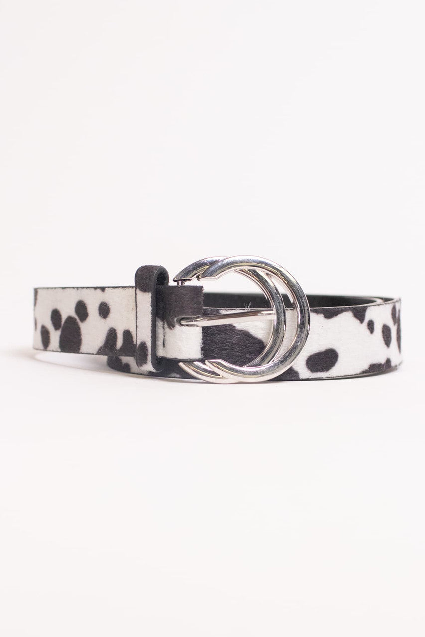 Cow Print Belt
