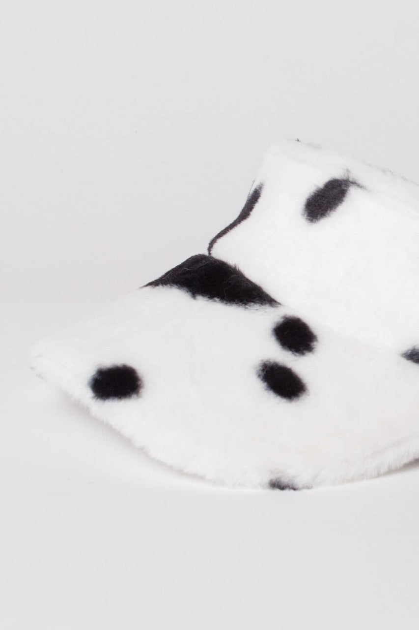 Cow Faux Fur Visor