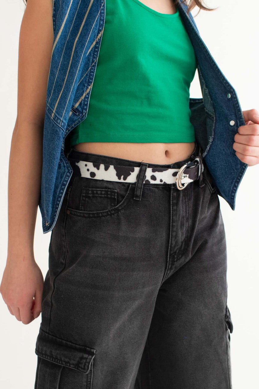 Cow Print Belt