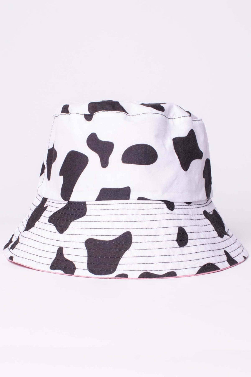 Cow Print Reversible Bucket Hat