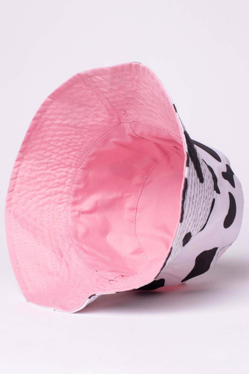Cow Print Reversible Bucket Hat