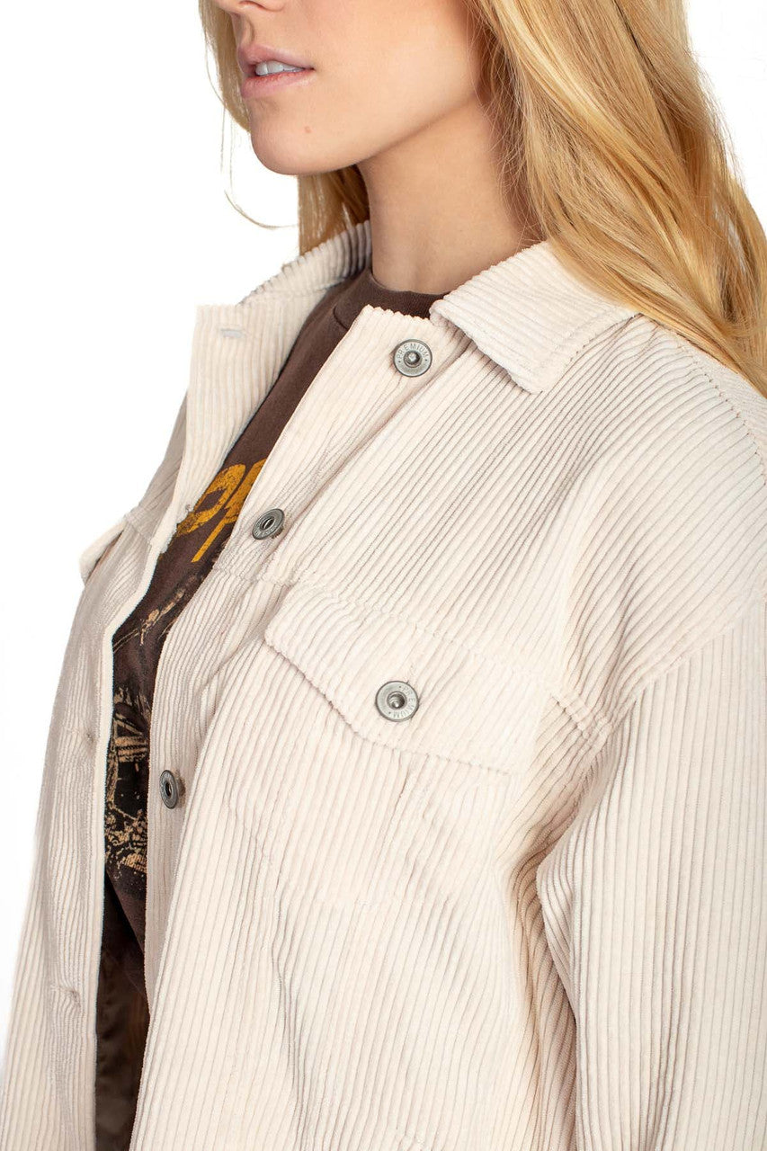 Cream Corduroy Shacket