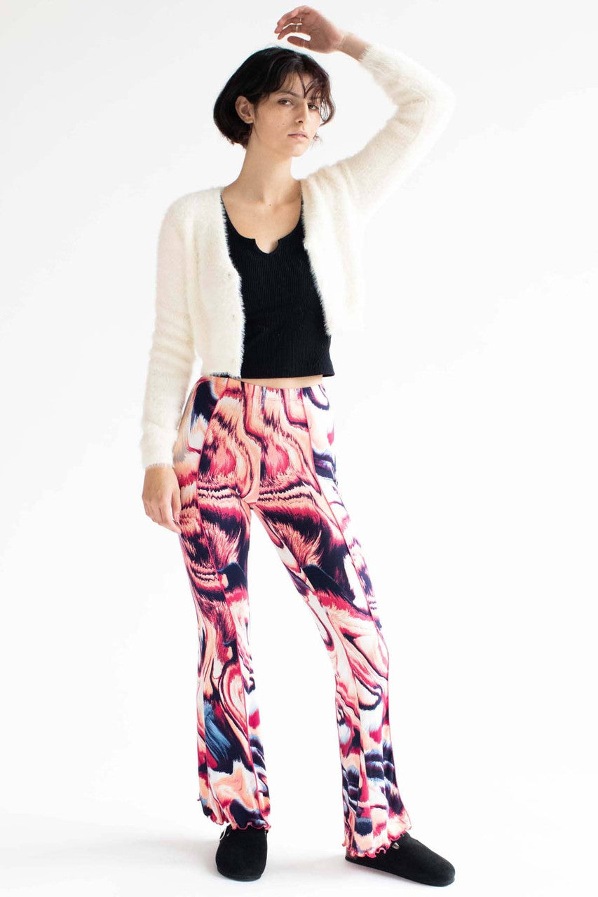 Cream Eyelash Cropped Cardigan