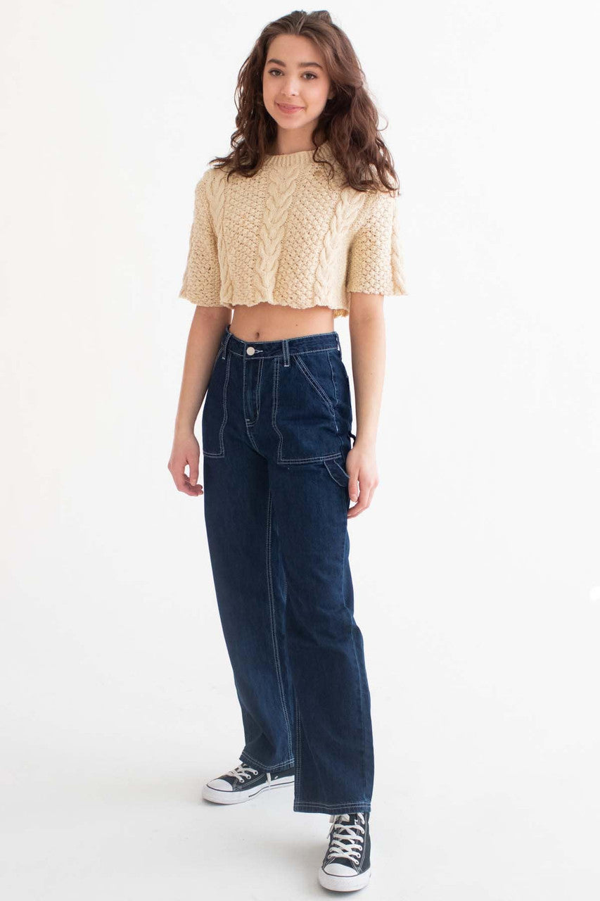 Cropped Fisherman Sweater 610