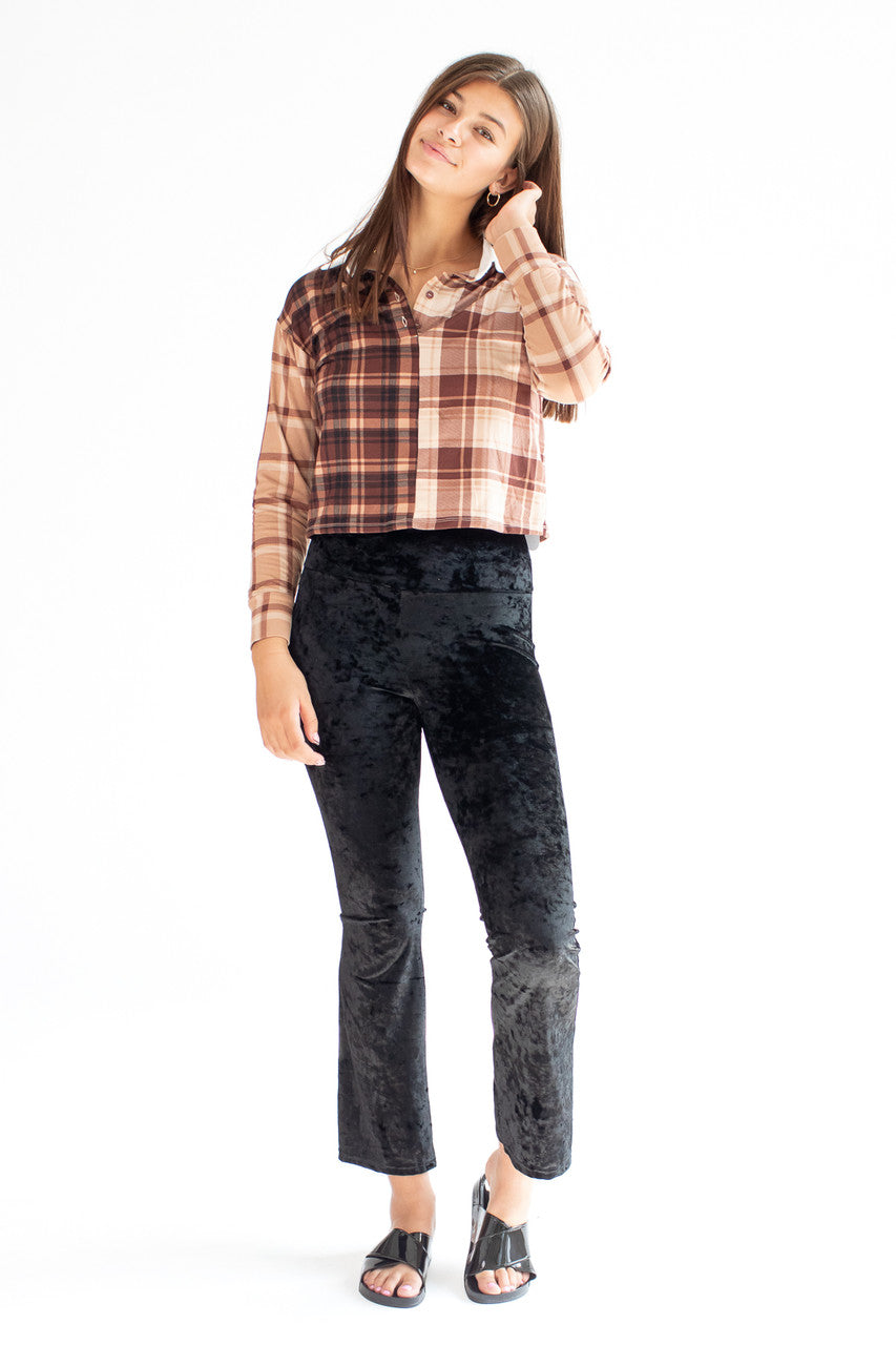 Crushed Velvet Flares