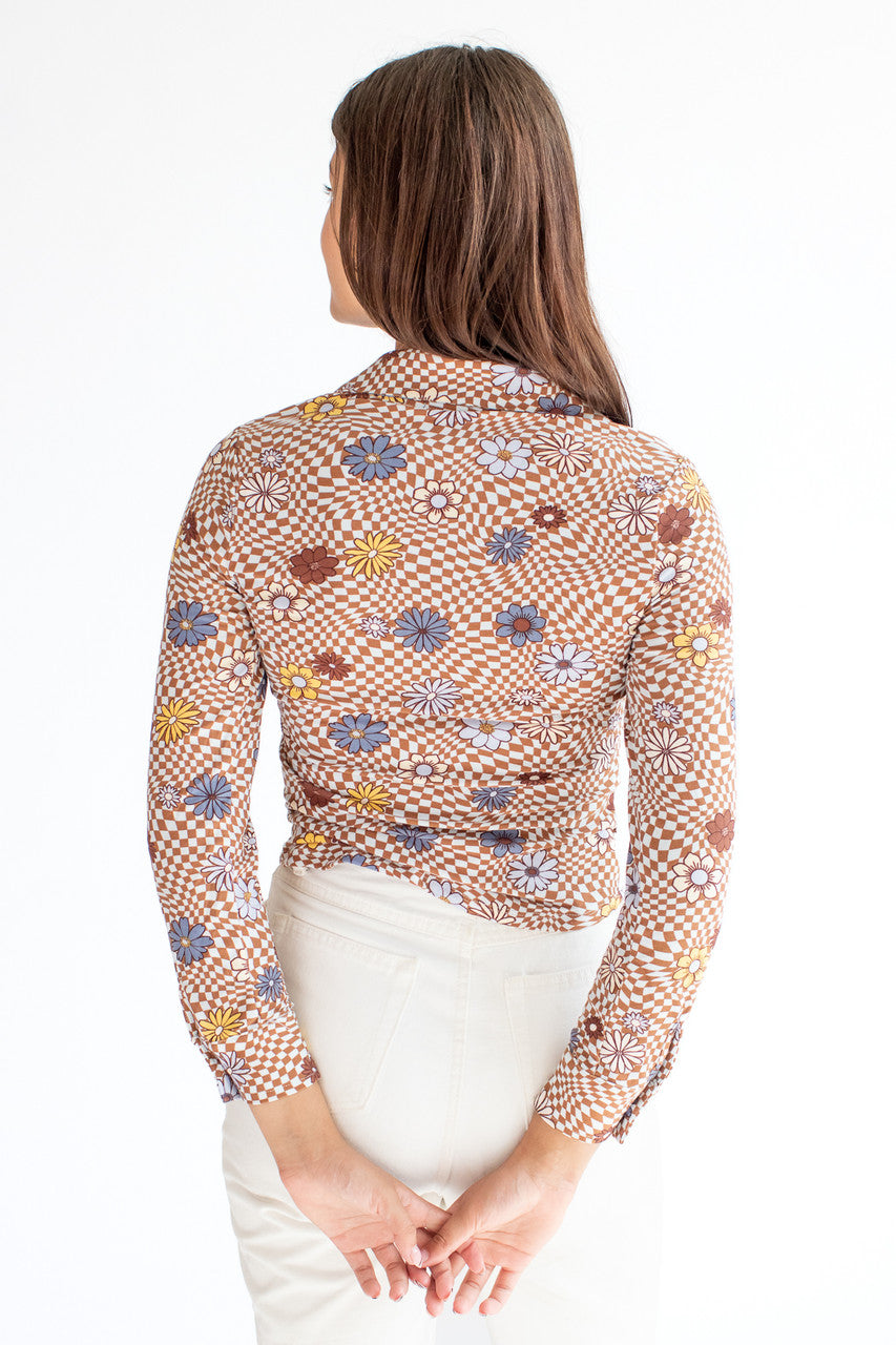 Daisy Checkered Button Up Shirt