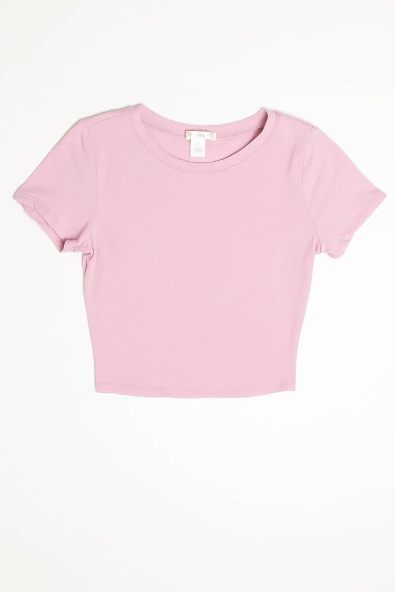 Dawn Pink Crop Tee