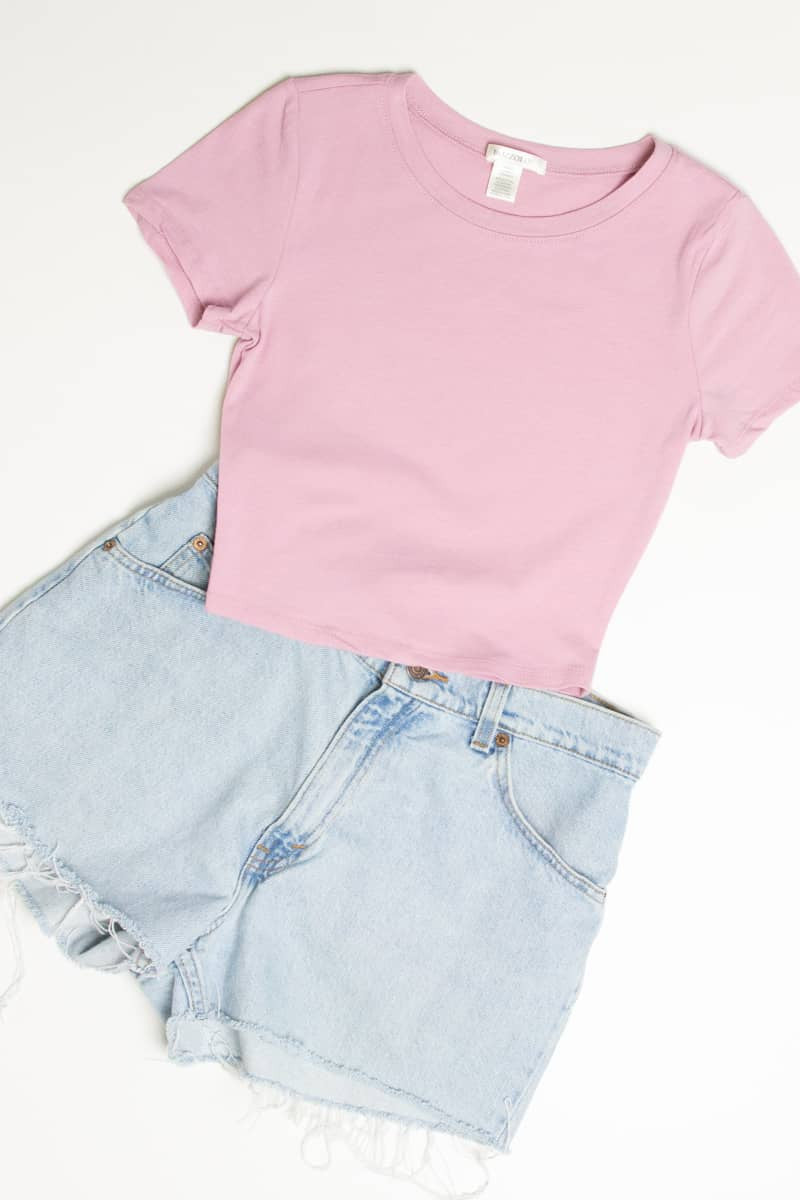 Dawn Pink Crop Tee