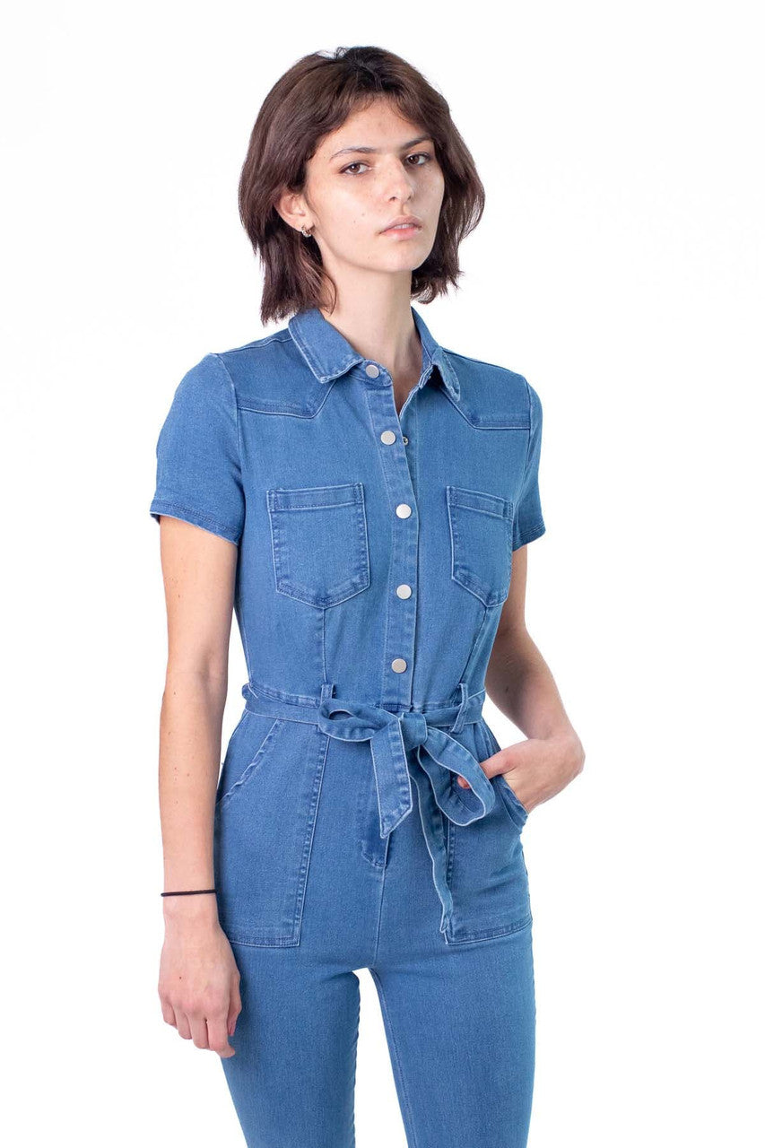 Denim Flare Jumpsuit