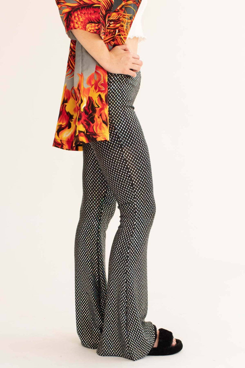 Diamond Holographic Bell Bottoms