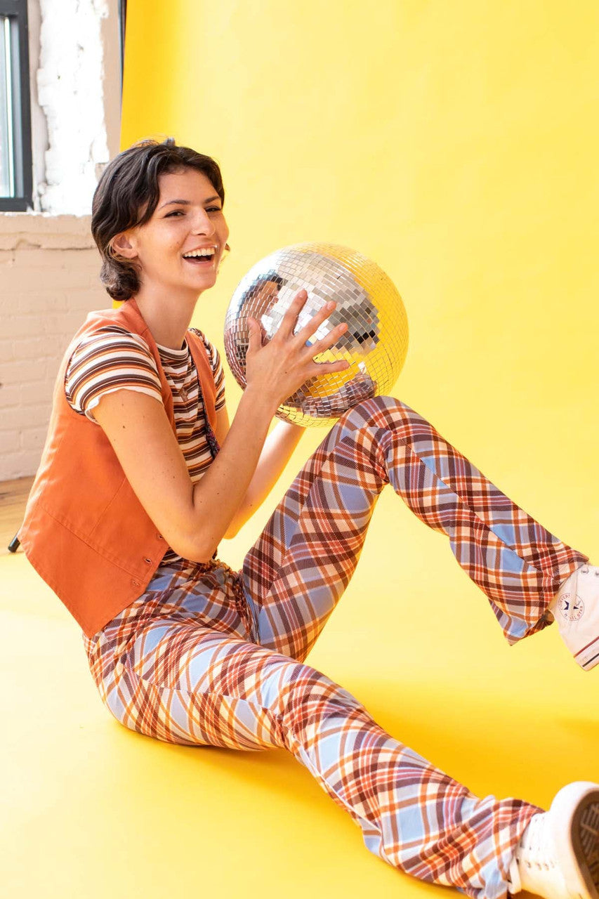 Maple Plaid Bell Bottoms