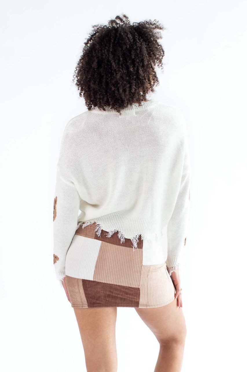Distressed Bear Sweater