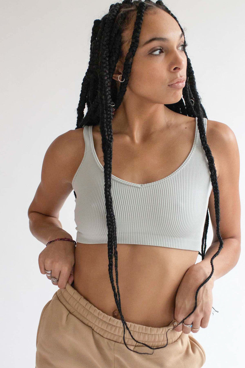 Dove Ribbed Seamless Bralette