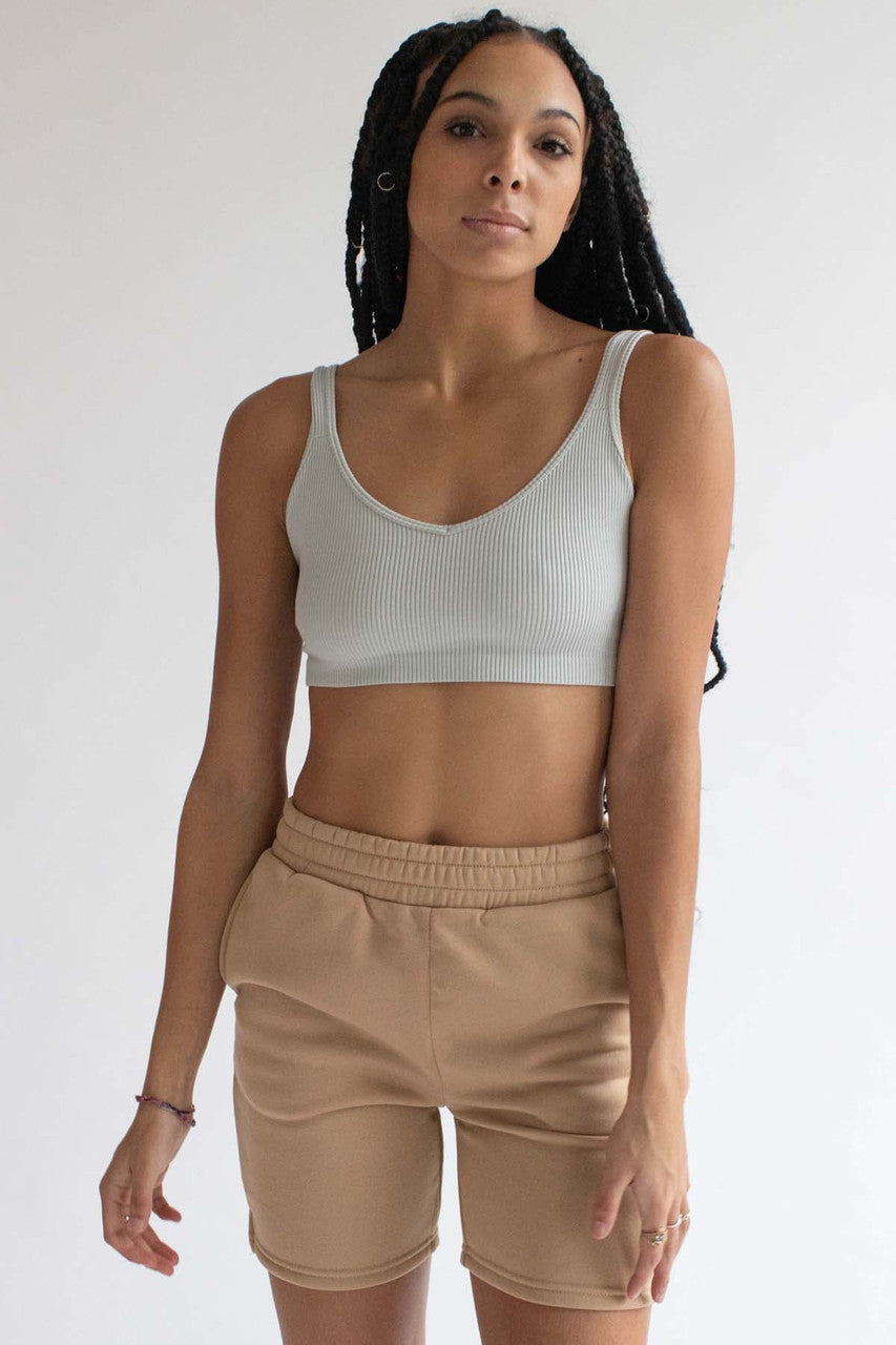 Dove Ribbed Seamless Bralette