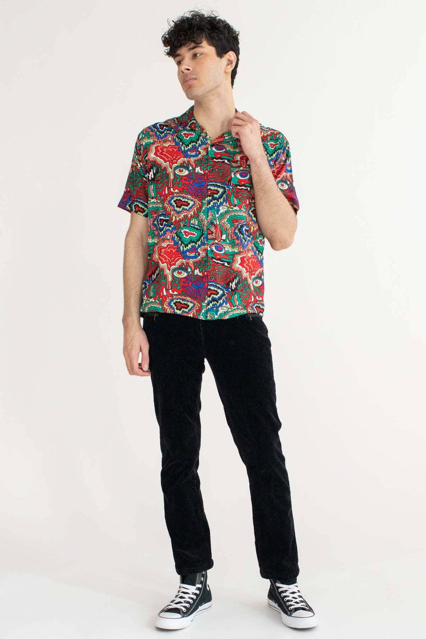 Trippy Drip Camp Button Up Shirt