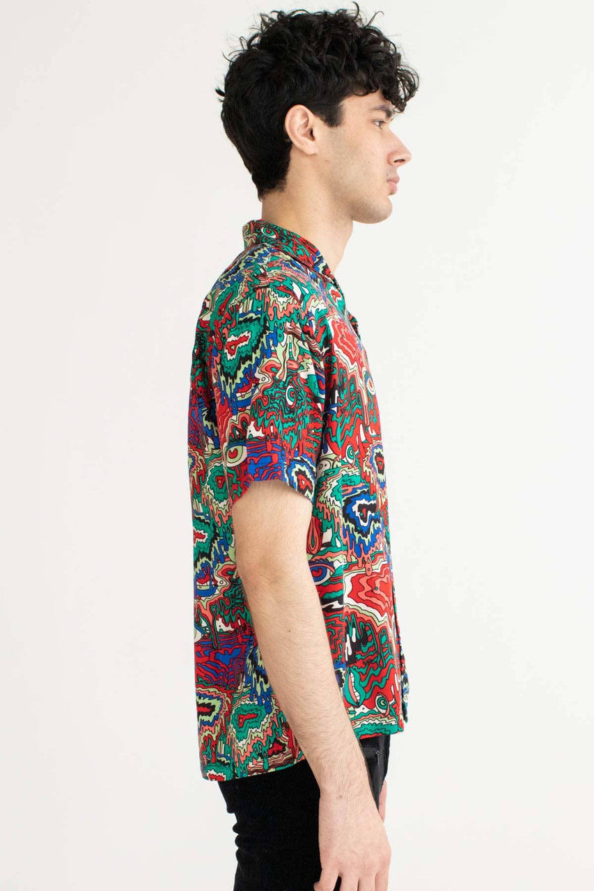 Trippy Drip Camp Button Up Shirt