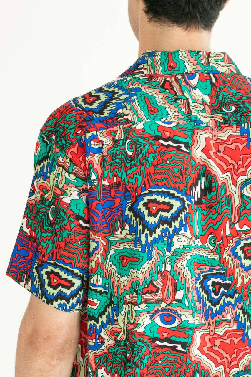 Trippy Drip Camp Button Up Shirt