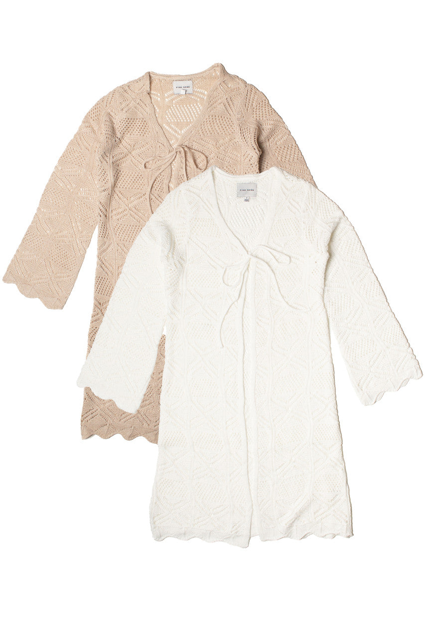 Pointelle Duster Cardigan