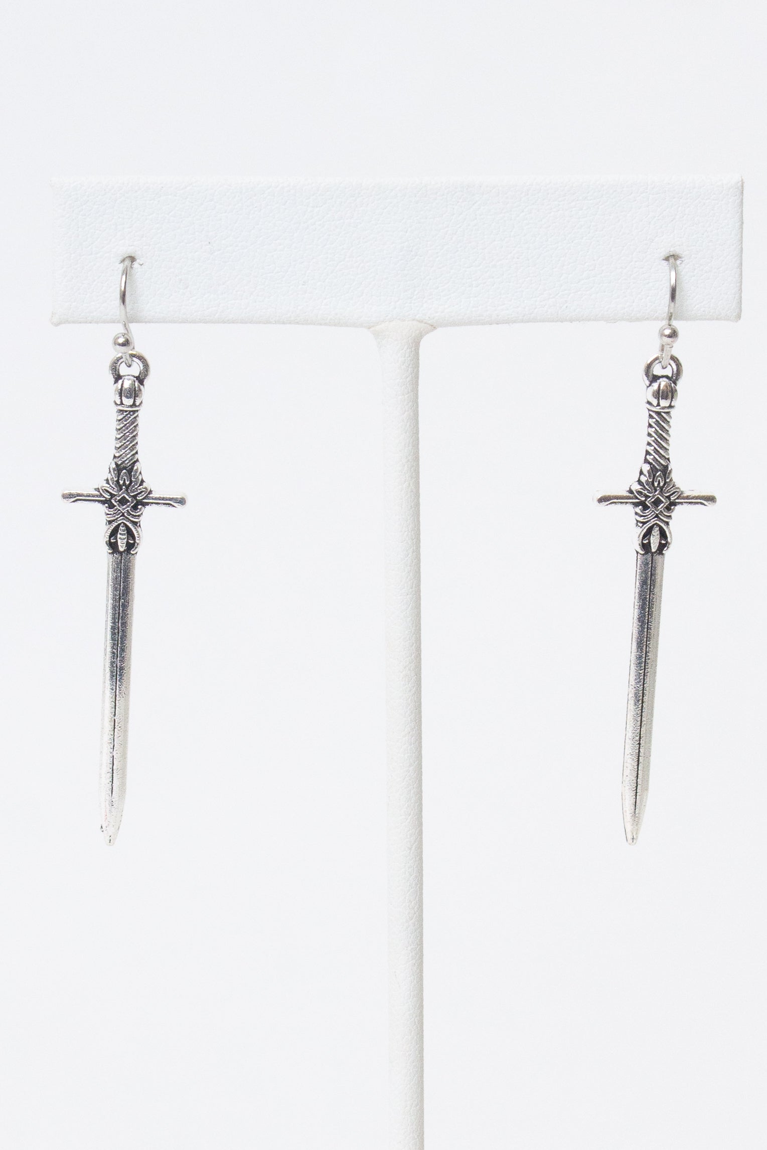 Silver Sword Earrings