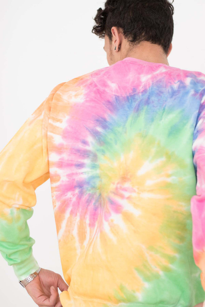 Pastel Rainbow Tie Dye Sweatshirt