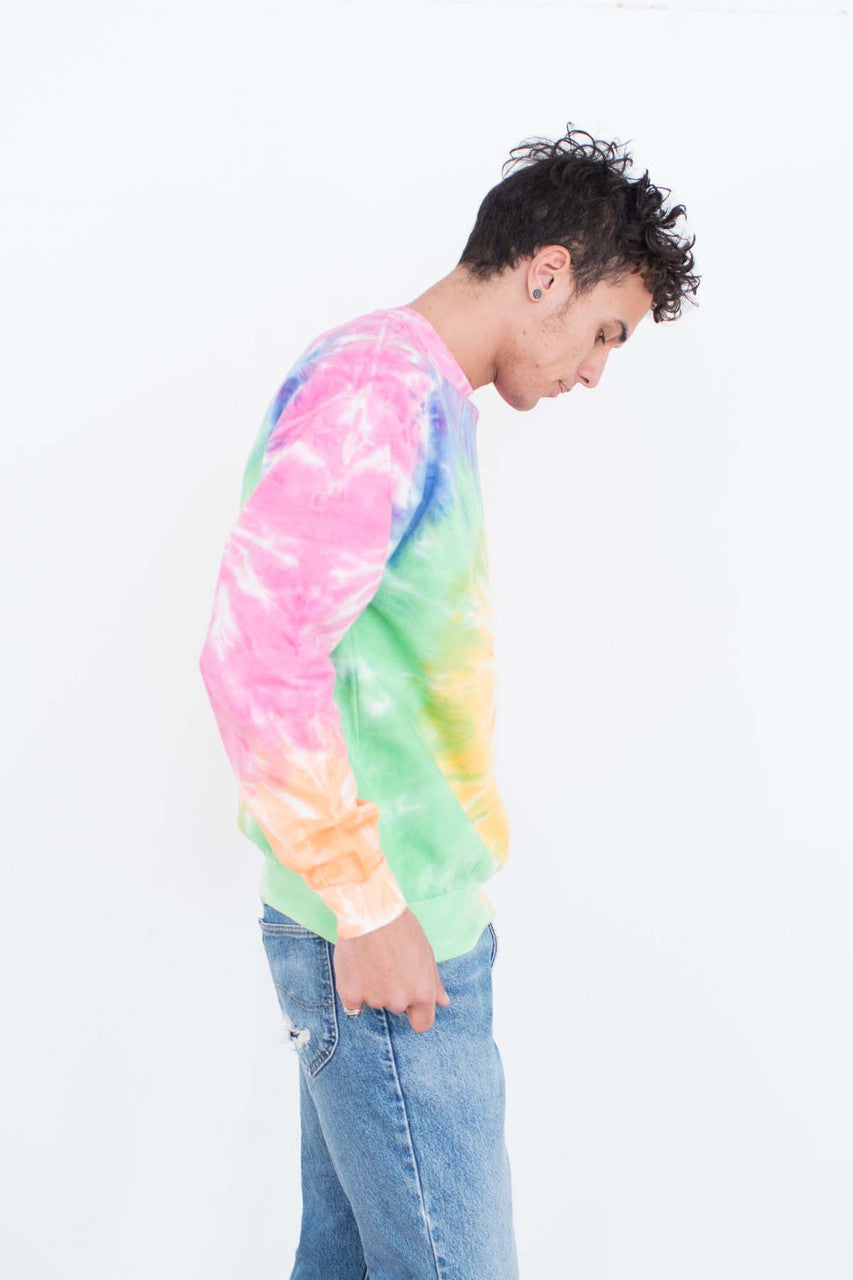 Pastel Rainbow Tie Dye Sweatshirt