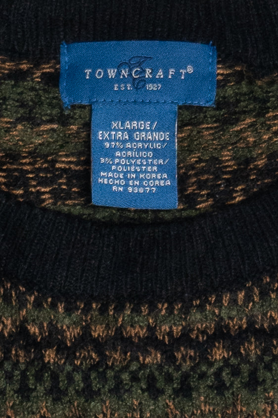 Vintage Towncraft Earthy Knit Sweater (1980s)