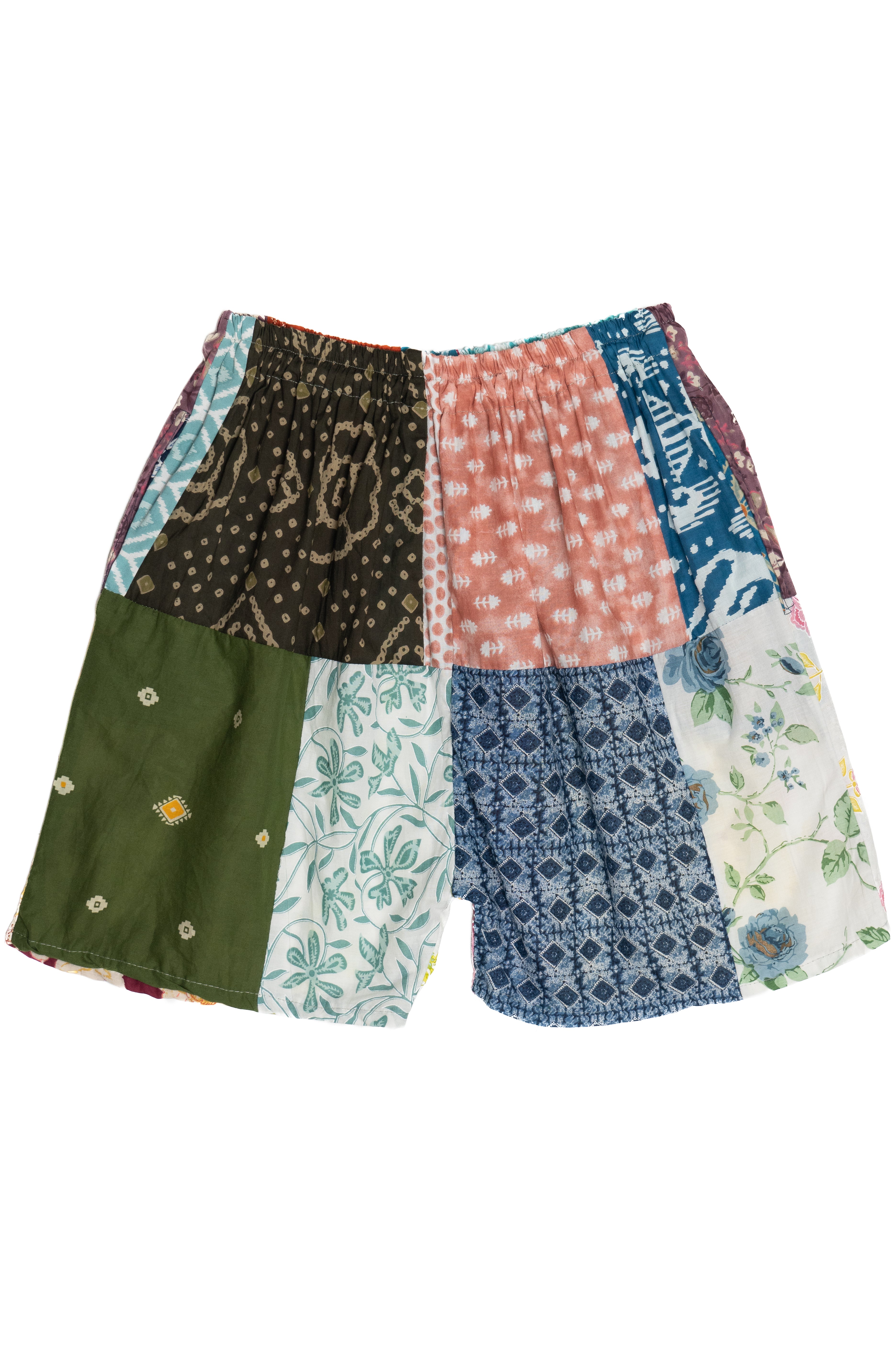 Patchwork Shorts Back