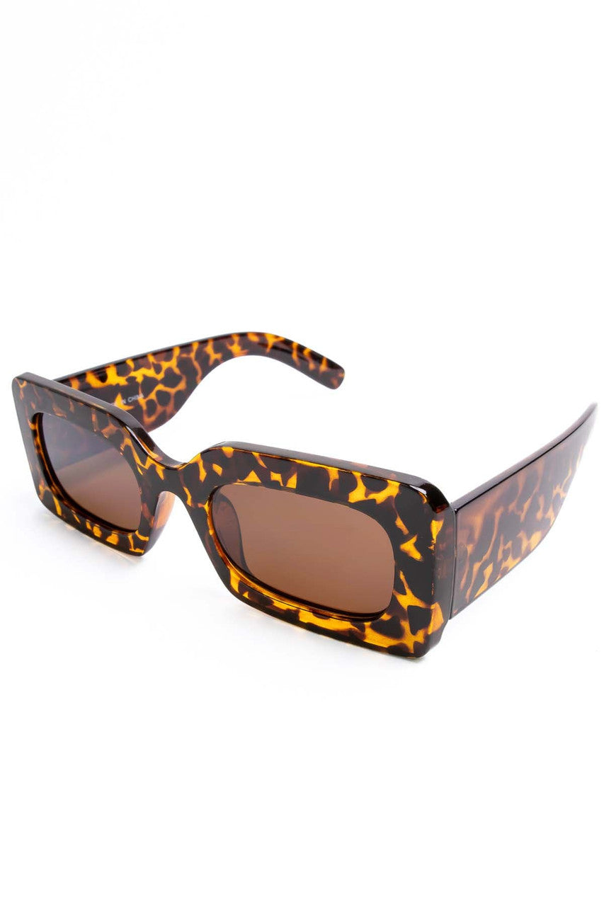 Extra Thick Rectangle Rim Sunglasses