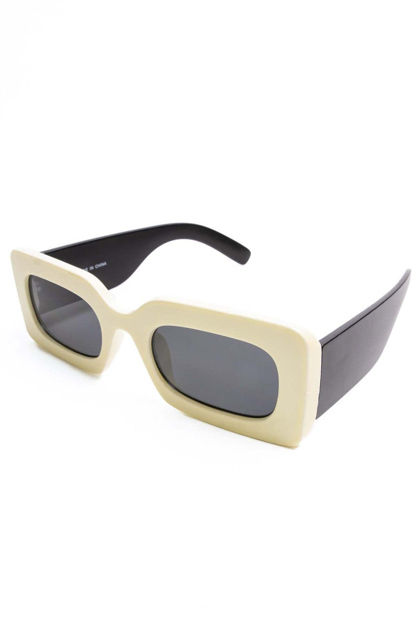 Extra Thick Rectangle Rim Sunglasses