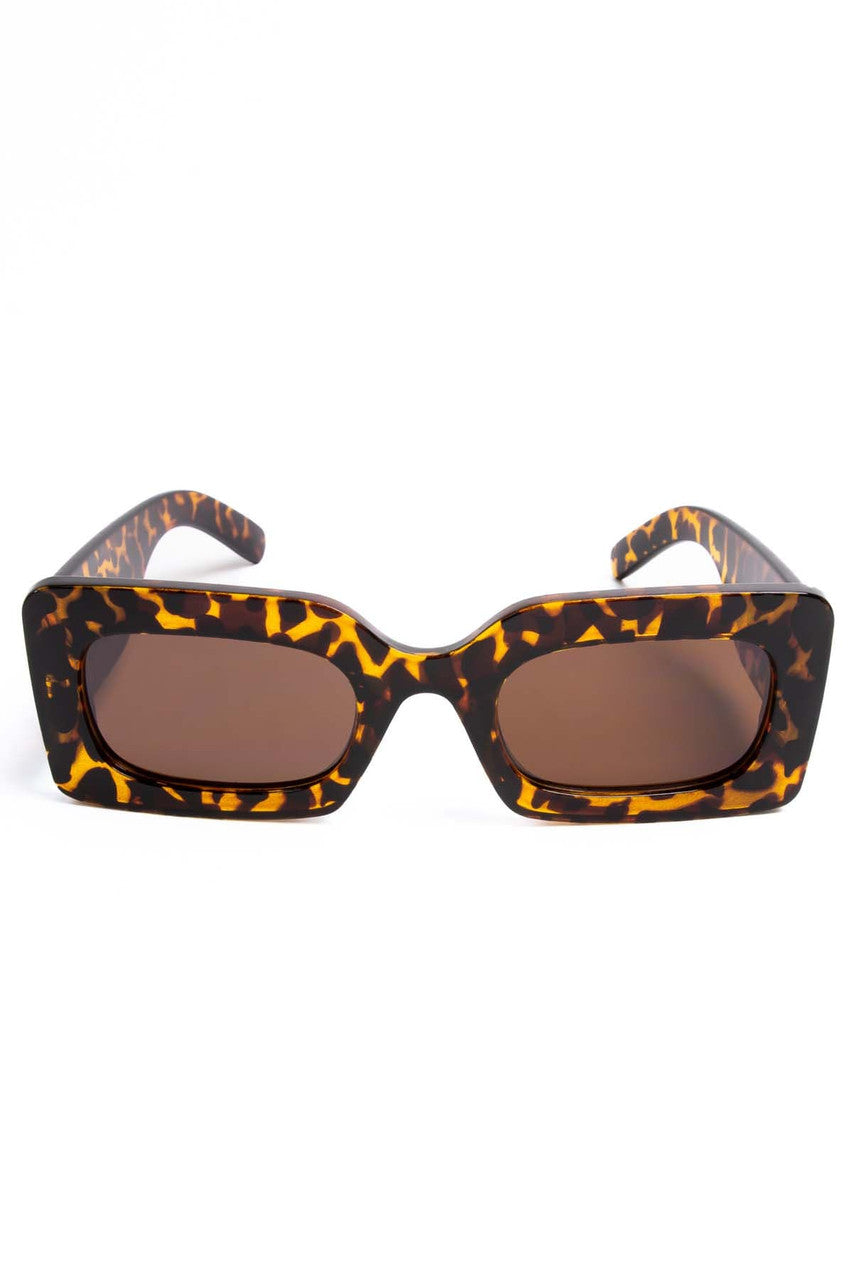 Extra Thick Rectangle Rim Sunglasses