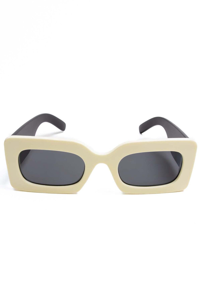 Extra Thick Rectangle Rim Sunglasses