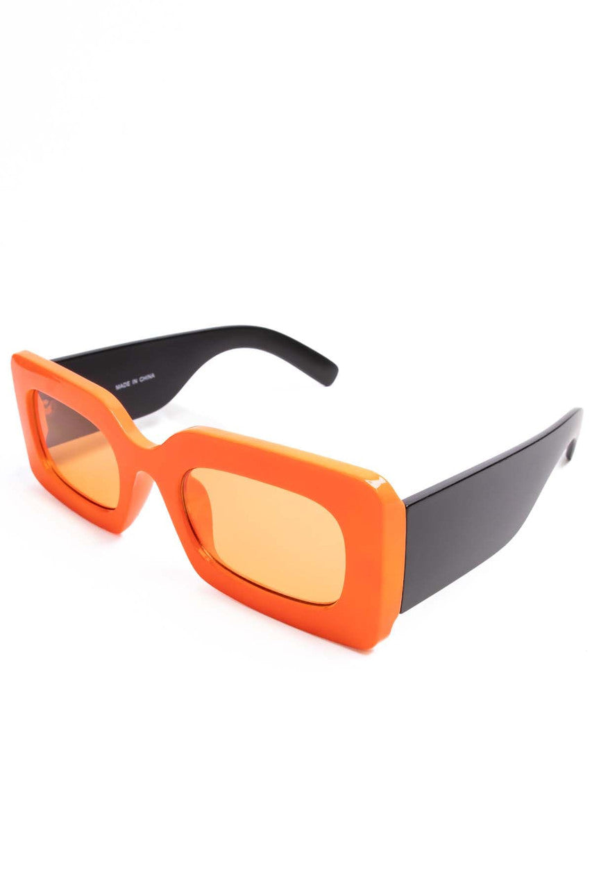 Extra Thick Rectangle Rim Sunglasses