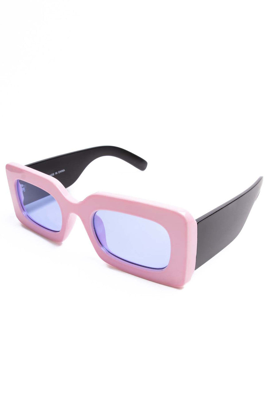 Extra Thick Rectangle Rim Sunglasses