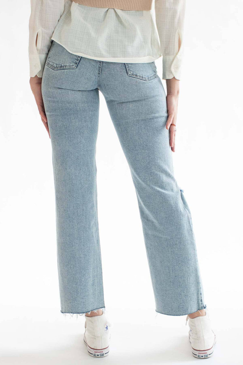 Faded 90s Distressed Denim Jeans