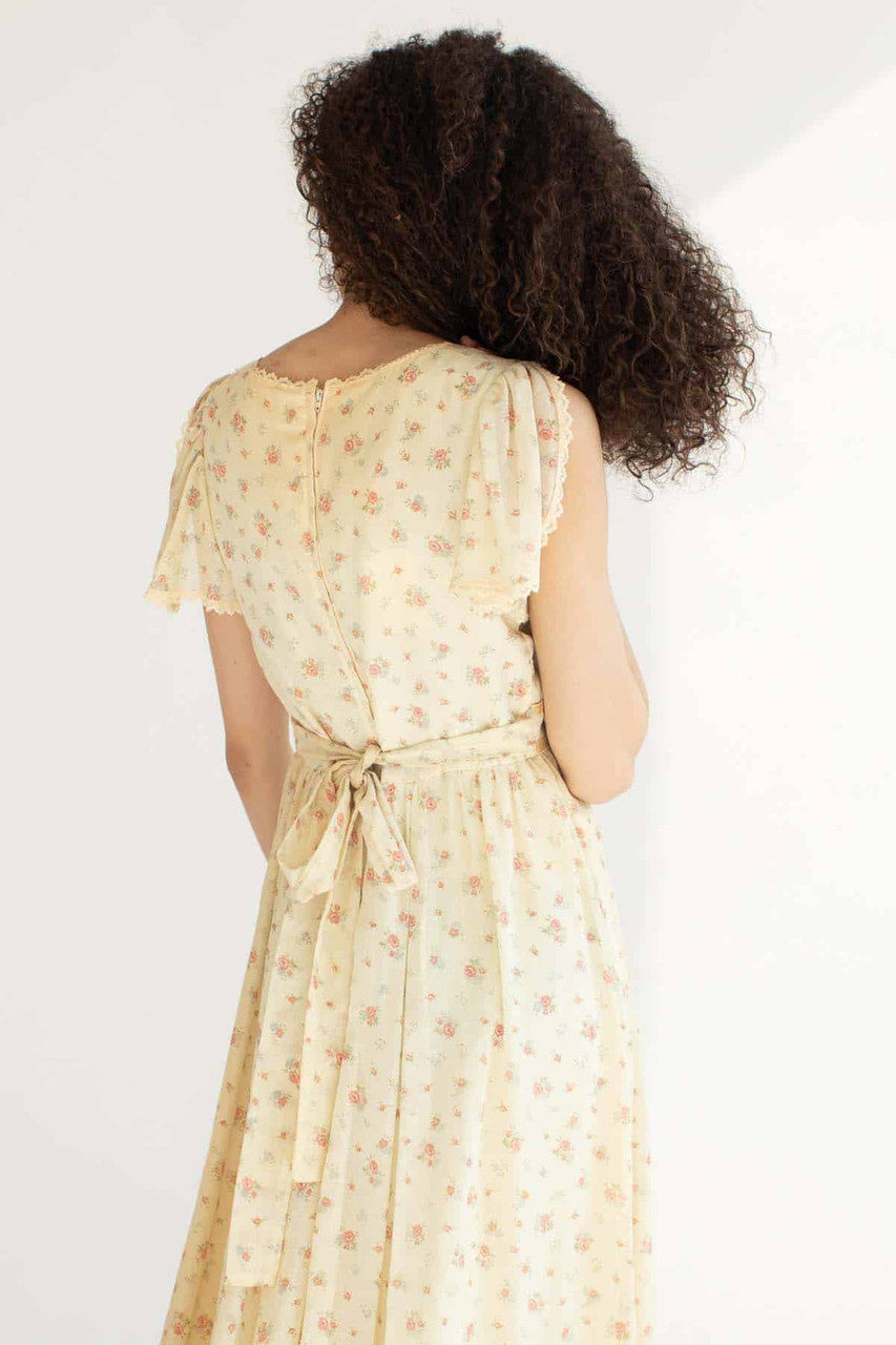 Faded Vintage Gunne Sax Floral Peasant Dress