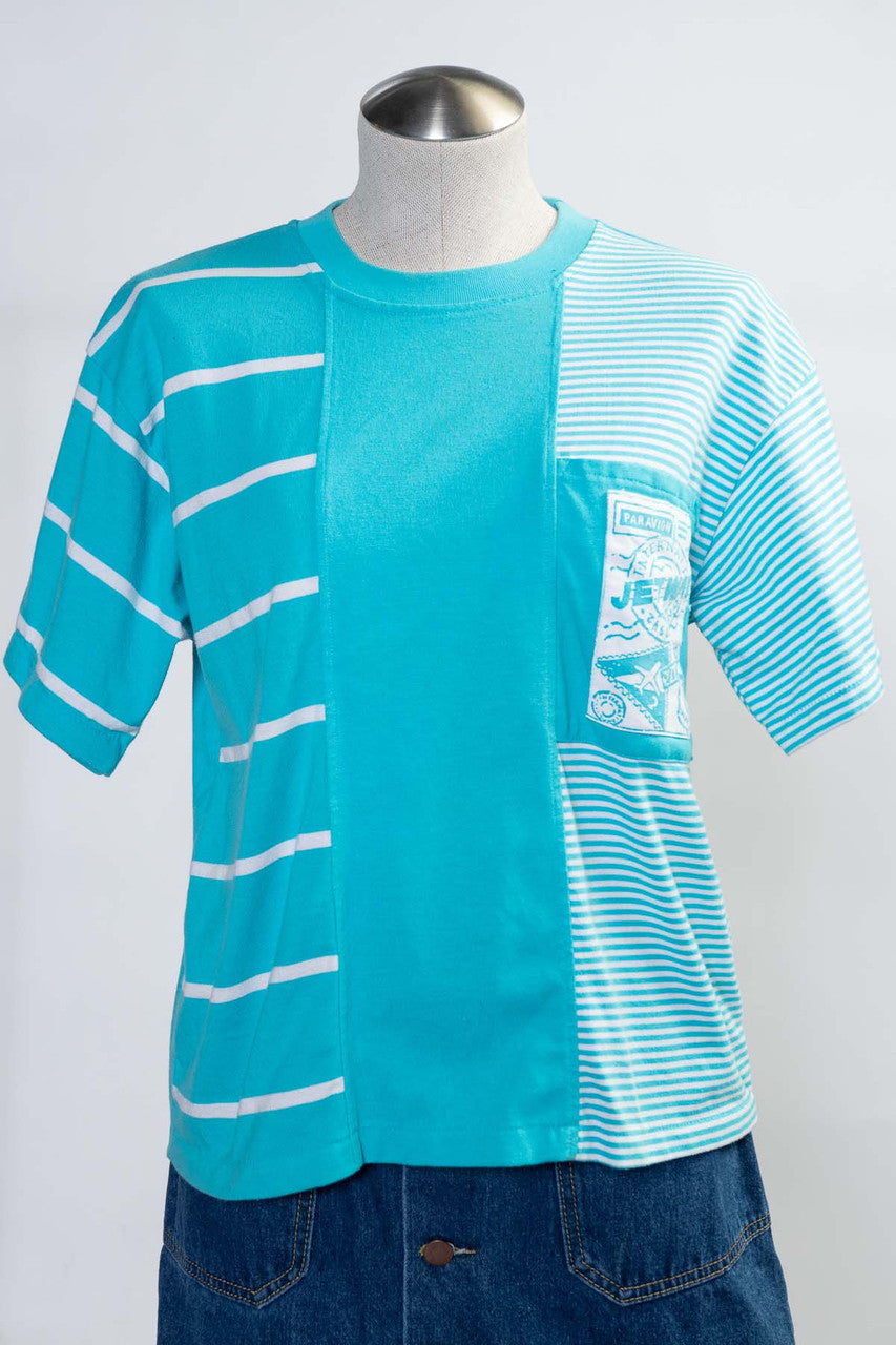 Vintage Jet Way Striped Pocket T-Shirt (sz. Medium)