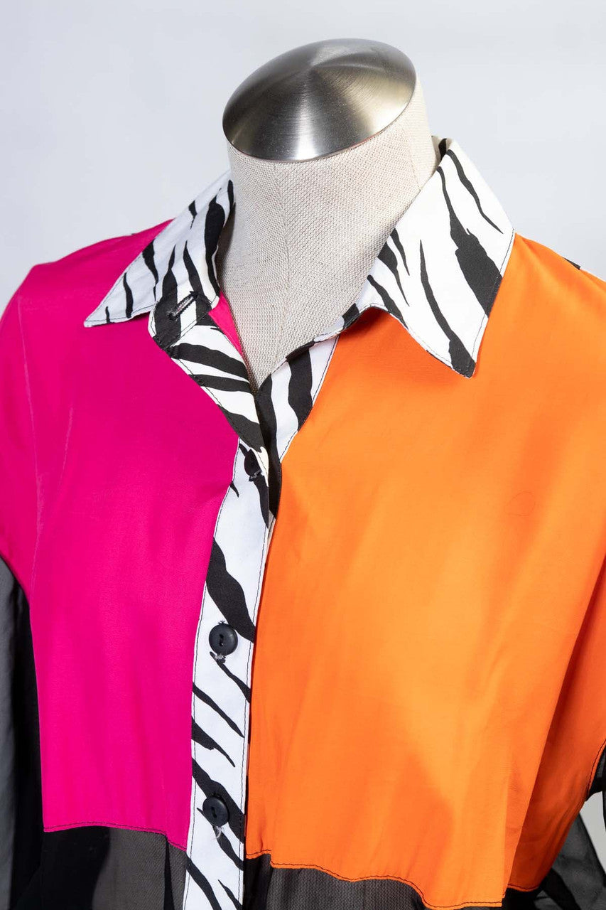 Vintage Zebra Stripe Romper (sz. Medium)