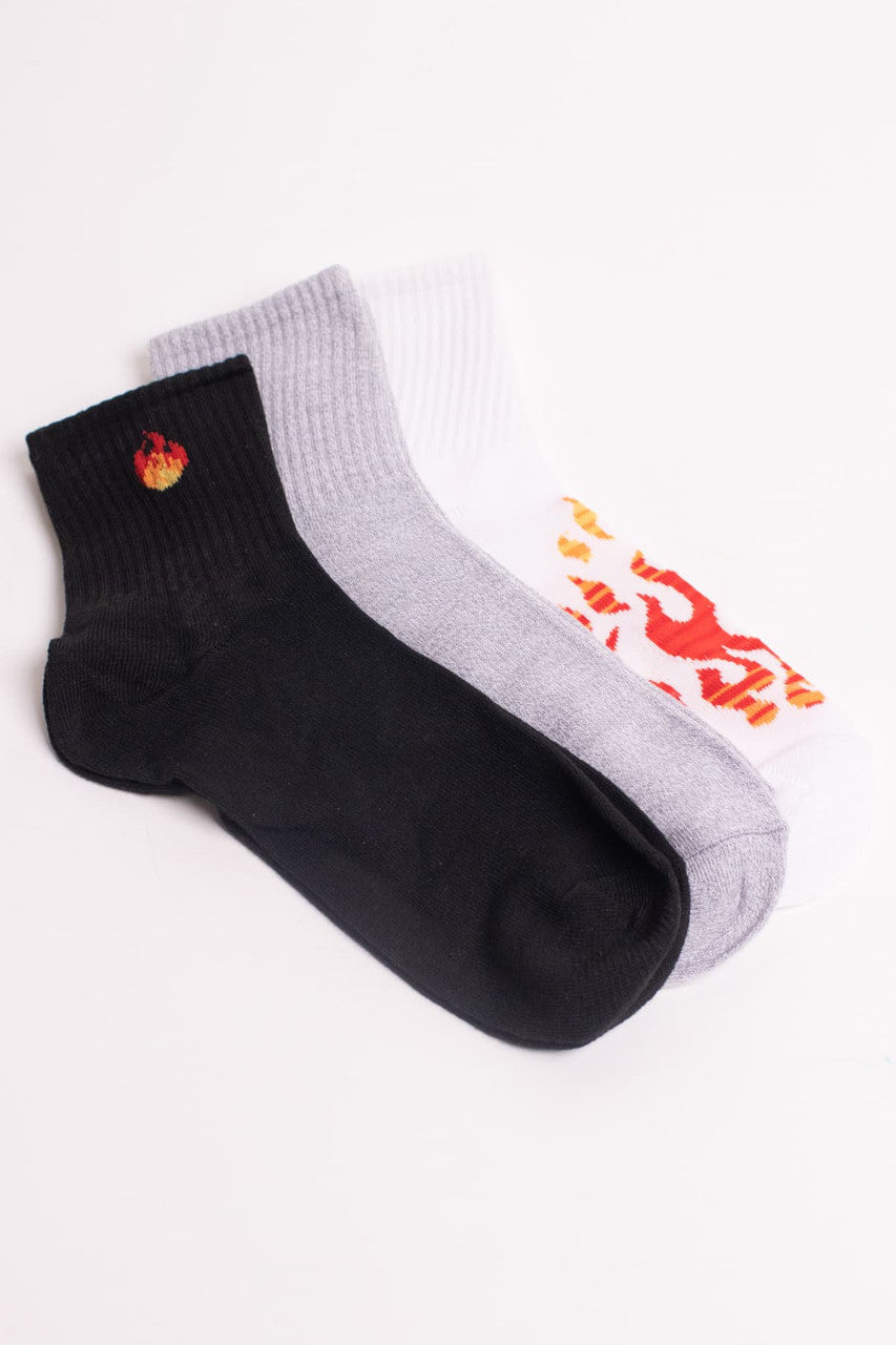 Flaming Socks 3 Pack