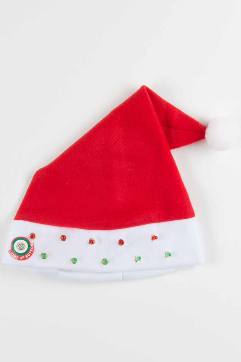 Flashing Light Up Santa Hat
